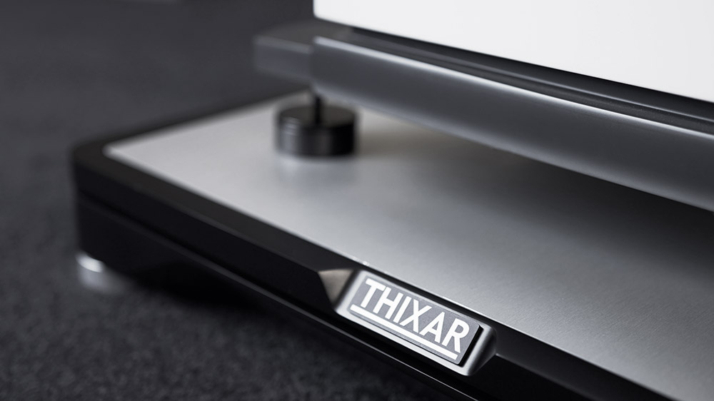 THIXAR HiFi Gerätebasis Silence Focus in silber-schwarzer Ausführung