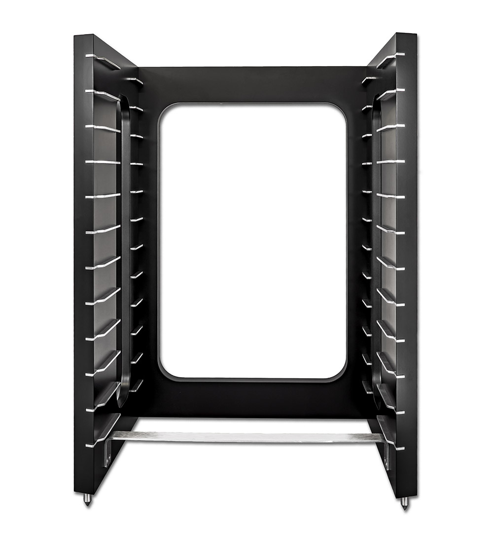 THIXAR HiFi-Rack Serenity Plus in schwarz matt und Größe M (Rack­rahmen ohne Basen)